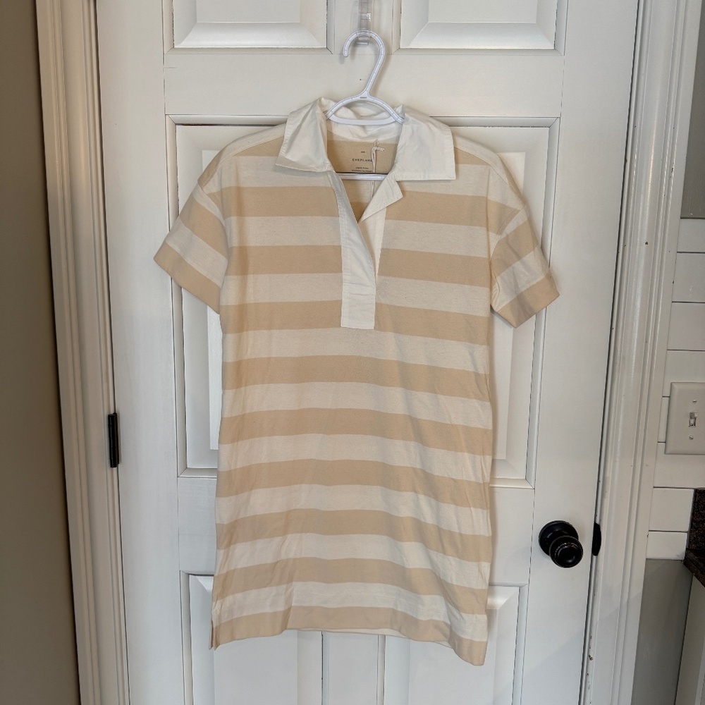 New! EVERLANE The Retro Jersey Polo Shirt Mini Dress 25210 NWT - Picture 2 of 11